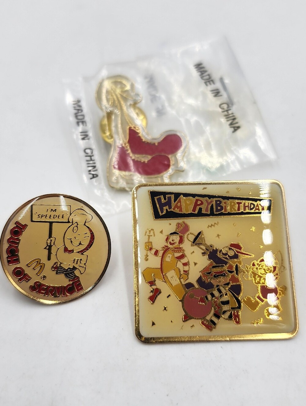 McDonald's Vintage Pins Lot Of 3